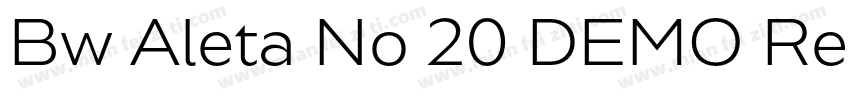 Bw Aleta No 20 DEMO Regula字体转换